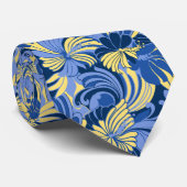 ハイビスカスジャングルフローラハワイアン両面印刷 ネクタイ (ロール)