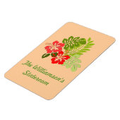 ハイビスカスステートルームドアマーカー マグネット (左側)