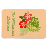 ハイビスカスステートルームドアマーカー マグネット (横)