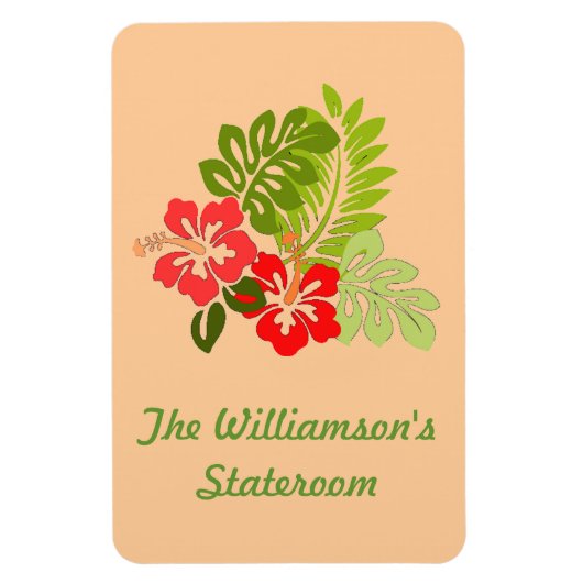 ハイビスカスステートルームドアマーカー マグネット (縦)