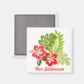 ハイビスカススモールステートルームドアマグネット マグネット (正面/裏面)