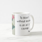 ハイビスカスソフトパステルフローラピクセルアート コーヒーマグカップ (正面右)