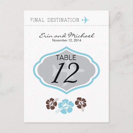 ハイビスカステーブルカード ポストカード (正面)