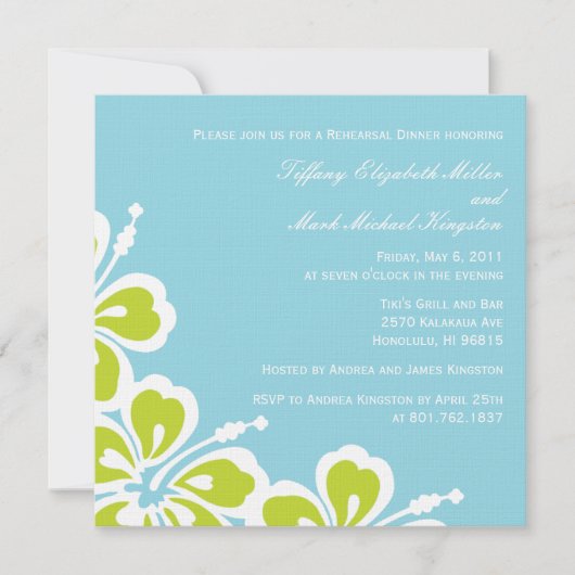 ハイビスカスデライトシャワー/リハーサルディナー招待状 招待状 (正面)