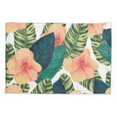 ハイビスカストロピカルエキゾチックホワイト 枕カバー (裏面)