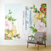 ハイビスカストロピカルフラワーのウェディングバックドロップ タペストリー (インサイチュ(横))