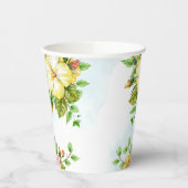 ハイビスカストロピカルフラワーウェディング 紙コップ (左)