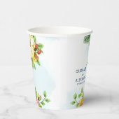 ハイビスカストロピカルフラワーウェディング 紙コップ (右)