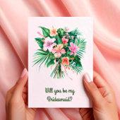 ハイビスカストロピカルブーケ結婚式パーティーの提案 招待状