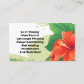 ハイビスカストロピカルランドスケープ気に芝地紙 名刺 (裏面)