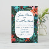 ハイビスカスドリームトロピカル結婚式招待状 招待状 (スタンド正面)