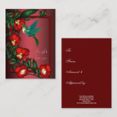 ハイビスカスハミングバードギフト券ギフトカード 割引カード (正面/裏面)