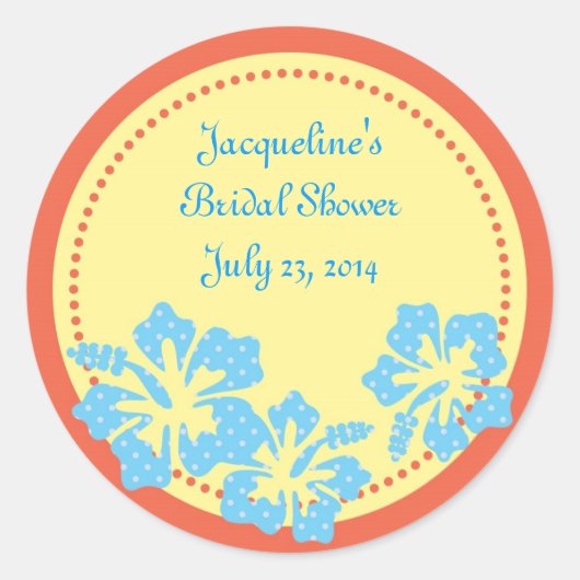 ハイビスカスハワイアンシール ラウンドシール (正面)