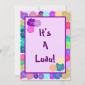 ハイビスカスハワイアンルアウ（ハワイ式宴会）パーティの招待状 招待状 (正面)