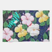 ハイビスカスハワイアン熱帯フローラ キッチンタオル (横)