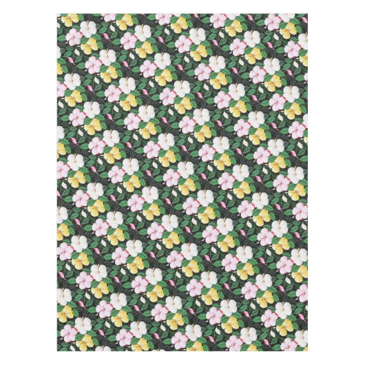 ハイビスカスハワイアン熱帯フローラ テーブルクロス (正面)