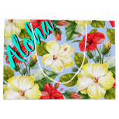 ハイビスカスハワイアン熱帯フローラ ラージペーパーバッグ (裏面)