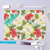 ハイビスカスハワイアン熱帯フローラ 薄葉紙 (クラフト)