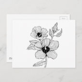 ハイビスカスバラオブシャロンフラワー ポストカード (正面/裏面)