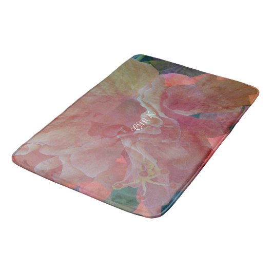 ハイビスカスパイク生地モノグラム バスマット (アングル)