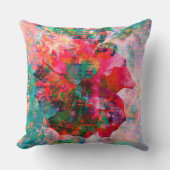 ハイビスカスパッチ装飾装飾用クッション クッション (正面)