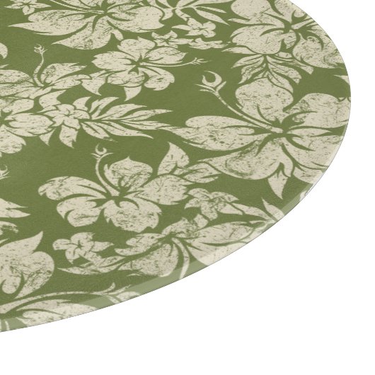 ハイビスカスパラオハワイアンガラス切断板 カッティングボード (角)