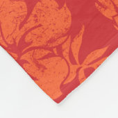 ハイビスカスパラオハワイアンフローラアロハシャツプリント フリースブランケット (角)