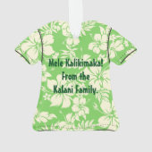 ハイビスカスパラオハワイアンフローラアロハシャツ オーナメント (裏面)