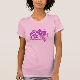 ハイビスカスパラオハワイアンフローラインViolet for Tees Tシャツ