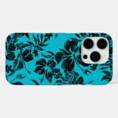 ハイビスカスパラオハワイアンフローラタークアンドブラック Case-Mate iPhoneケース (裏面 (横))