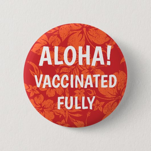 ハイビスカスパラオ動揺してハワイアン予防接種 缶バッジ (正面)