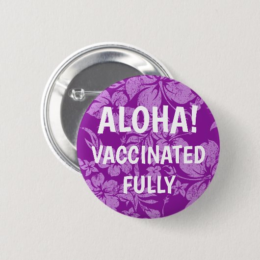 ハイビスカスパラオ動揺してハワイアン予防接種 缶バッジ (正面&裏面)