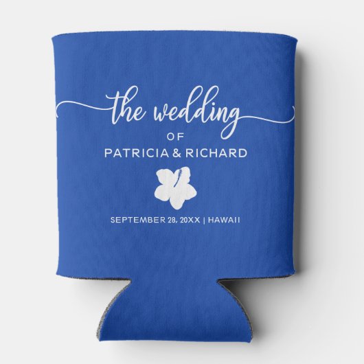 ハイビスカスビーチ先ウェディングブ王室のルー 缶クーラー (裏面)