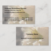 ハイビスカスピンクオンセピア 名刺 (正面/裏面)