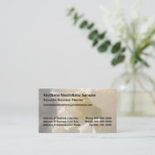 ハイビスカスピンクオンセピア 名刺 (スタンド正面)