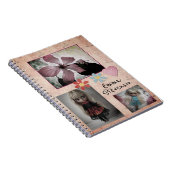 ハイビスカスピンク熱帯花サマーエキゾチックフローラ ノートブック (右側)