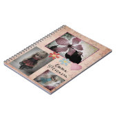 ハイビスカスピンク熱帯花サマーエキゾチックフローラ ノートブック (左側)