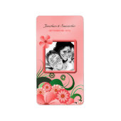 ハイビスカスピンク結婚フローラの写真用ラベル ラベル (正面)