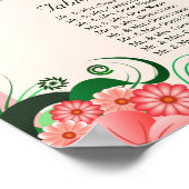 ハイビスカスピンク結婚15のテーブルシーティングチャート ポスター (角)