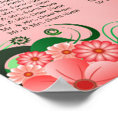 ハイビスカスピンクDIY 12テーブ結婚ルのシーティングチャート ポスター (角)