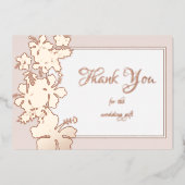 ハイビスカスフォイルすべての行事エレガントサンキュー 箔招待状 (正面)