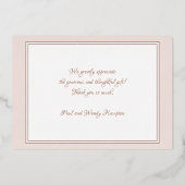 ハイビスカスフォイルすべての行事エレガントサンキュー 箔招待状 (裏面)