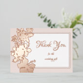 ハイビスカスフォイルすべての行事エレガントサンキュー 箔招待状 (立ち正面)