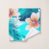 ハイビスカスフラワーアットザビーチ バスタオルセット (ウォッシュタオル)