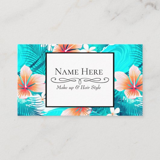 ハイビスカスフラワーアットザビーチ 名刺 (正面)