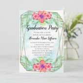 ハイビスカスフラワーウォータービーチ卒業パーティー 招待状 (スタンド正面)