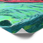 ハイビスカスフラワーカスタムアート ポスター (角)