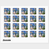 ハイビスカスフラワースタンプ スクエアシール (シート)