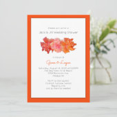 ハイビスカスフラワーズオレンジウェディングシャワー 招待状 (スタンド正面)