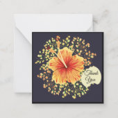 ハイビスカスフラワーズサンキューカード ノートカード (正面)